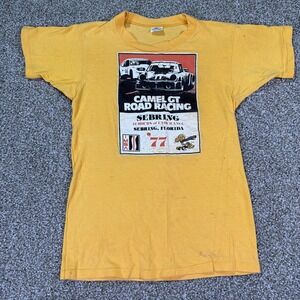 1977 Camel Gt Racing Tee Champion Blue Bar Size Small Rare